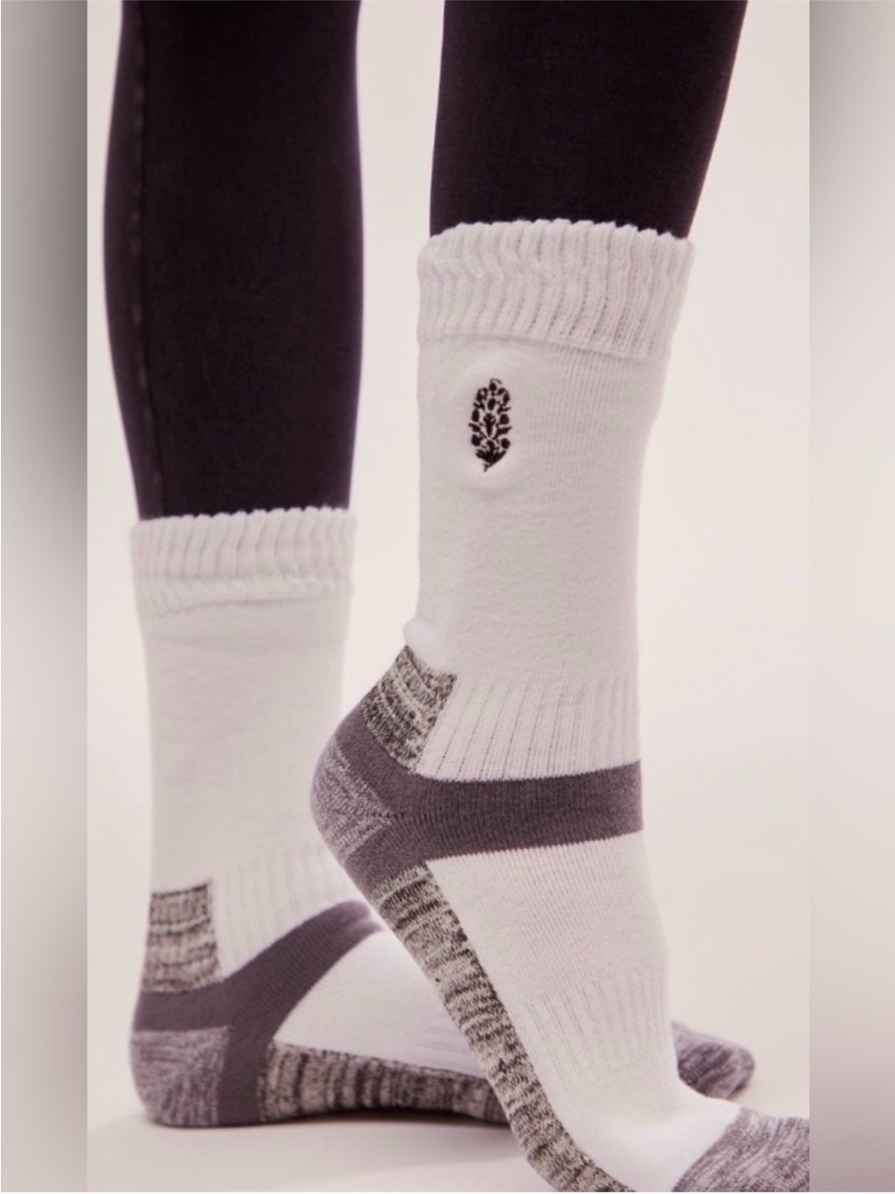 FP Movement by Free People Gray Marled Athletic Crew Socks NWT - Picture 2 of 6